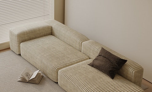 Three-seat sofa 3d model