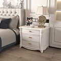 European-style bedside table 3d model