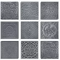 Traditional Ornamental Floor Tiles With Various Intricate Patterns And Textures