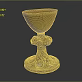 Golden Decorative Household Cup With Ornate Base And Intricate Gemstone Design