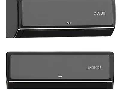 AUX Wall Mounted Air Conditioner Fan With Digital Display And Sleek Modern Design 3d model