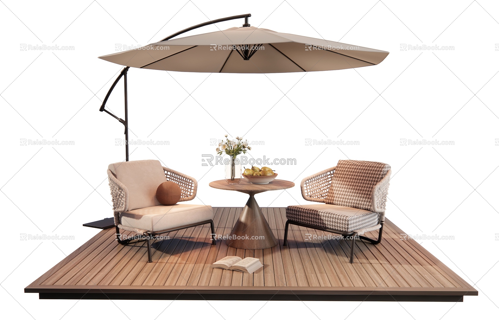 Courtyard leisure tables and chairs rattan outdoor tables and chairs leisure tables and chairs negotiation tables and chairs outdoor chairs 3d model