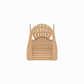Wooden Adirondack Leisure Chair With Wide Armrests And Tilted Backrest Design