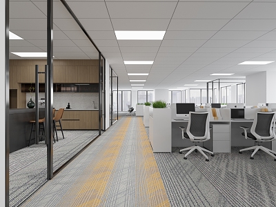 Open office area 3d model