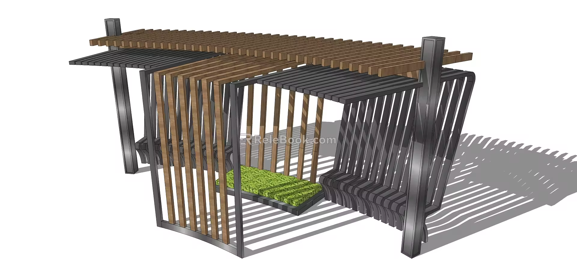 Modern gallery structure 3d model