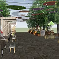 Modern Bazaar Country Bazaar 3d model