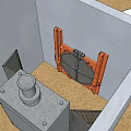 Industrial LOFT reservoir gate pipeline process flow 3d model
