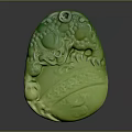Elegant Green Carved Jade Dragon Pendant Accessory for Traditional Clothing