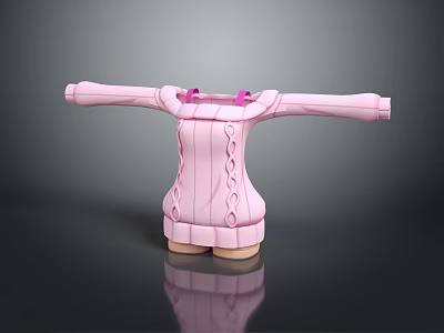 Pink Cable Knit Sweater With Intricate Knitted Texture And Elegant Design For Casual Wear 3d model