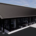 Traditional Roof Modern Sales Office Building With Glass Curtain Wall Exterior Design