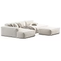 Modern Modular Sofa Set With Various Colors Decorative Pillows And Ottoman