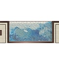 New Chinese Style Landscape Wall Photo Frame Home Furnishing 3d model