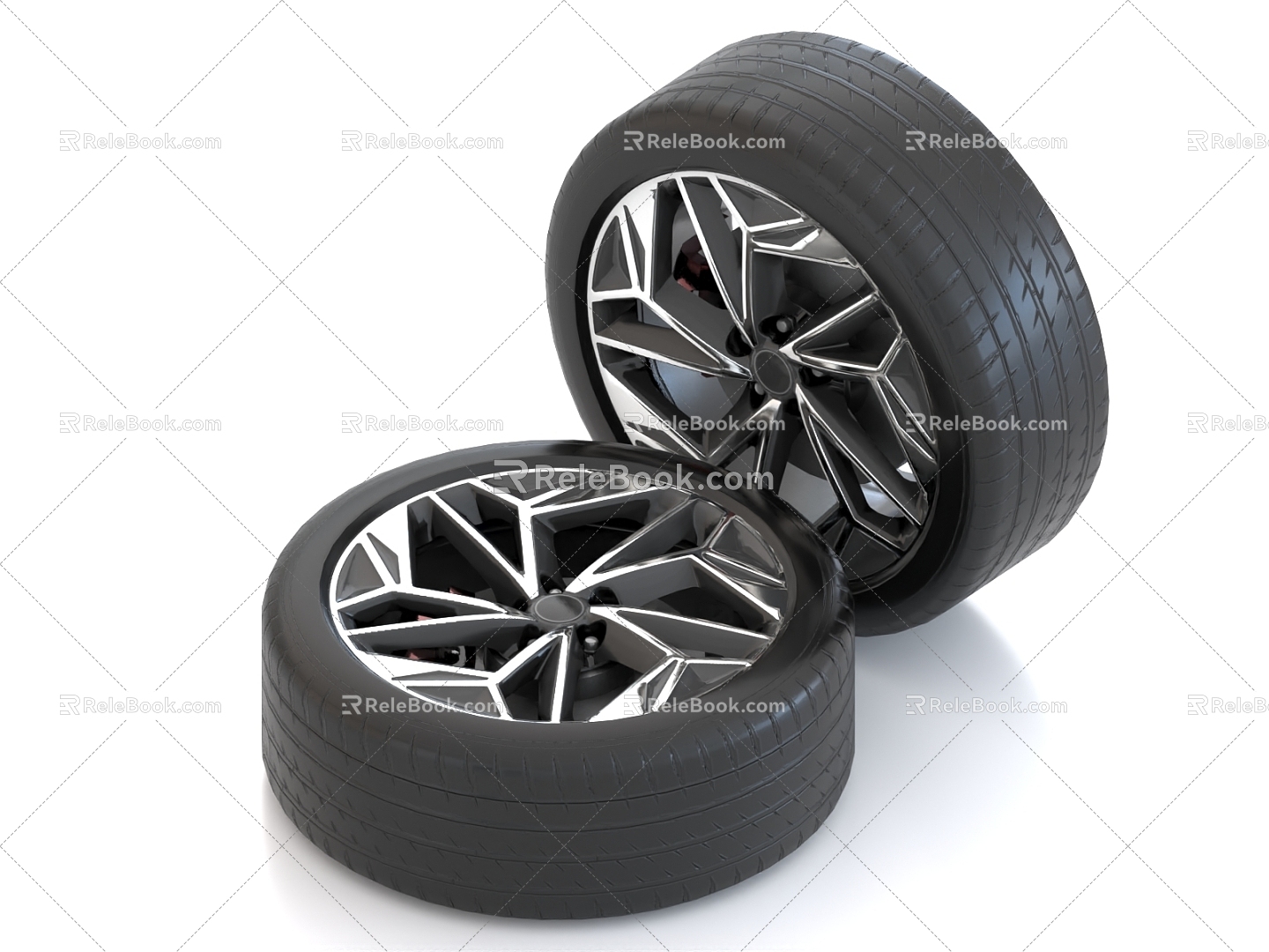 Tire Tire Spare Wheel Hub 3d model