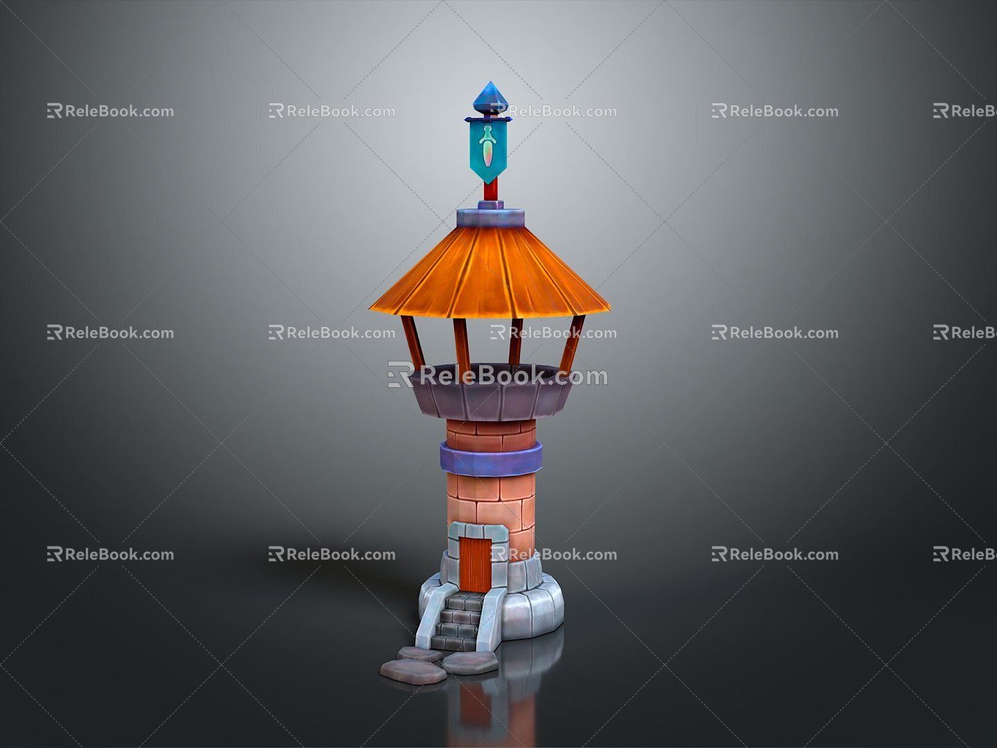 Tower defense sentry tower tower air defense watchtower observatory observatory observatory tower loft 3d model