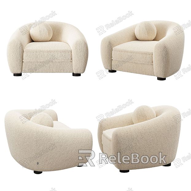 Quiet single sofa single chair model