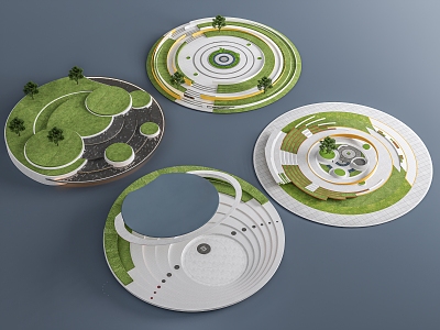 Landscape Park Pocket Park Landscape Park Children's Playground Activity Square Community Circular Park model