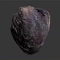 Purple Pink Dinosaur Fossil Bone Exhibiting Cracked Surface Texture Details