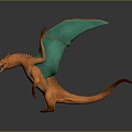 Modern Dinosaur Jurassic Pterosaur Longnecked Dinosaur 3d model