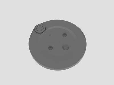 Modern Wall Lamp With Circular Base Sleek Grey Surface And Mounting Holes 3d model