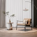 Modern Living Room Interior With Accent Chair Floor Lamp And Side Table