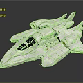White Spacecraft Model With Detailed Design Multiple Engines And Cockpit For Space Exploration