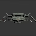 Futuristic Spacecraft Design With Sleek Metallic Body And Advanced Propulsion System