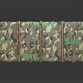 Camouflage Storage Box With Metal Latches And Vintage Design Details