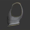 Shiny Medieval Armor Breastplate With Metallic Surface And Golden Ornament