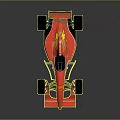 Red Streamlined Racing Car With Aerodynamic Design Large Wheels Rear Wing And Sporty Exterior