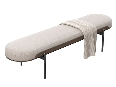 Bench modern bed end stool 3d model
