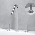 Light luxury faucet high bend double switch faucet 3d model