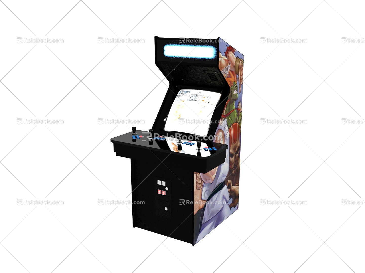 Game City Game Machine Game Hall Arcade King of Fighters 3d model