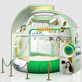 Green And White Art Installation With Dome Trampoline Musical Notes People Images 20 Green Barriers