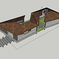 New Chinese Style Station Simple Landscape Station 3d model