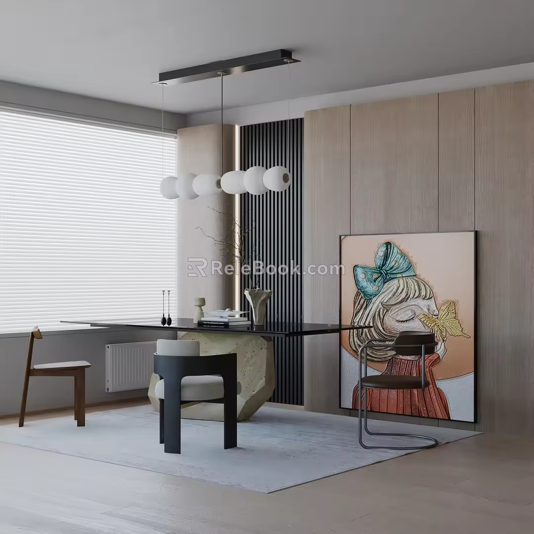 Modern table combination 3d model