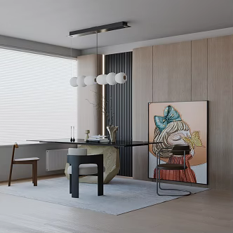 Modern table combination 3d model