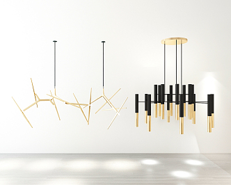 Modern special-shaped chandelier 3d model