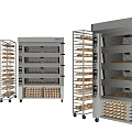 Multi Tiered Mobile Stainless Steel Display Shelves For Commercial Bakery Bread Storage