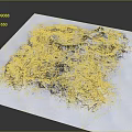 Detailed Topographic Terrain Model With Mountainous Contour And Hilly Elevation Texture On White Base