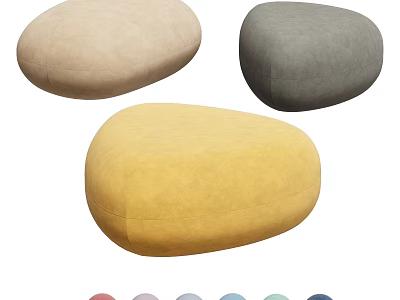Soft Plush Round Carpet With Multiple Color Options For Modern Home Decor 3d model