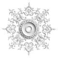 European-style lamp panel gypsum component carved 3d model
