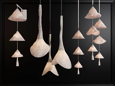 Chandelier lamp combination wall lamp combination 3d model