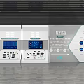 Modern Technology Exhibition Hall Showcasing Digital Twin Industrial Internet Control Panels And Displays