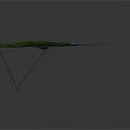 Green And Blue Paraglider Wing Structure With Support Frame And Decorative Design