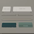 White And Green Commercial Awnings Various Styles With Signage For Business Spaces