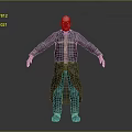 Bald Male Character With Fantasy Creature In Dark Robe And Cross Strap Design Look