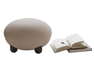 Modern Sofa Stool Shoe Changing Stool Dressing Stool 3d model