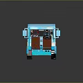 minibus minibus minivan driverless bus bus school bus van box car 3d model