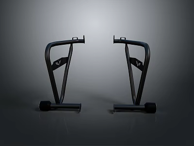 Black Parallel Bars For Home Fitness With Sturdy Design And Stable Base 3d model