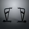 Black Parallel Bars For Home Fitness With Sturdy Design And Stable Base